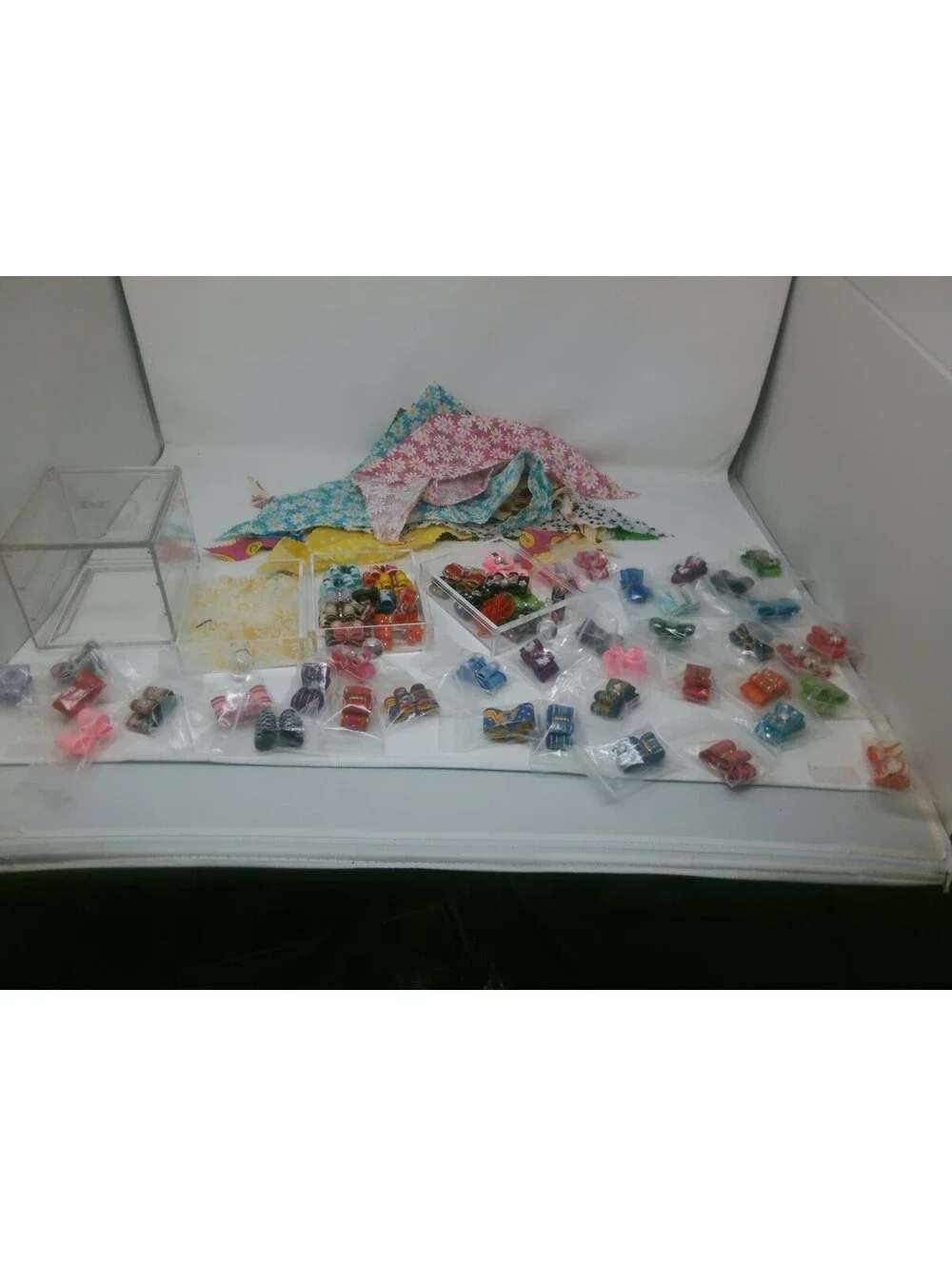 Bulk Pet GroomingLot- 35+ Assorted Handmade Dog Hair Bows & Bandanas Set